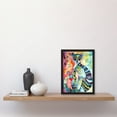 thumbnail image 2 of Striped Ring-Tailed Lemur Multicoloured Folk Art Watercolour Painting Artwork Framed Wall Art Print A4, 2 of 4