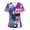 Cyan(Vintage Floral Print), variant on Iaqnaocc Scrubs for Women Plus Size Vintage Floral Print Nursing Uniform Trendy V Neck Side Slits Scrub Tops Holiday Short Sleeve Medical Workwear with 3 Pockets Blue 2XL