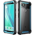 thumbnail image 1 of JEW Case for Google Pixel 2 XL 2017 Release, [Ares] Full-Body Rugged Clear Bumper Case with Built-in Screen Protector(Black/Blue), 1 of 6