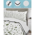 thumbnail image 4 of Quilts Twin Size, Sage Green Polka Dot Soft Comforter Bedding Set for Bed, Modern Art Abstract Watercolor Dot Lightweight Quilted Bedspread with Pillow Cover(2 Pieces) for All Season, 68x86 Inch, 4 of 6