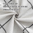 thumbnail image 4 of 100% Blackout Plaid Linen Curtains 63 Inches Long Double Layer Farmhouse Thermal Insulated Checkered Print Drapes with Rod Pocket Back Tab for Bedroom Living Room, 2 Panels, 52"Wide, Black, 4 of 8