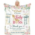 thumbnail image 2 of Boss Gifts for Women, Bosses Day Gifts for Her, Best Boss Gifts for Female, Boss Lady Appreciation Gifts Throw Blanket 60 L X50 W, Christmas Birthday Office Decor Gifts for Boss Lady, 2 of 6