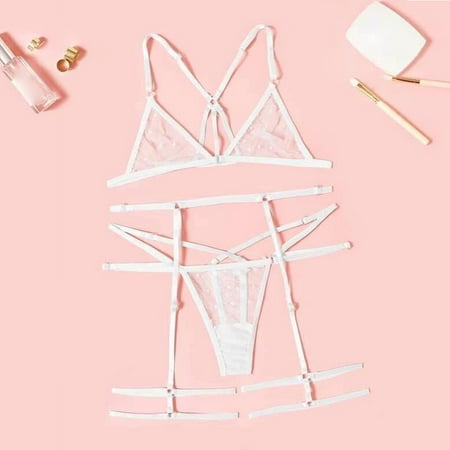 

Gyouwnll Sleepwear For Womens Pajamas For Women Bras For Women Lace Bra Underwear Set Lace Thong Ladies Lingerie Women Underwear S-Xl