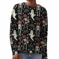 thumbnail image 4 of YEJIMAN Womens Sweaters Halloween For Women Season Sweatshirt Graphic Print Long Sleeve Knit Pullover Tops Halloween Sweater, 4 of 9