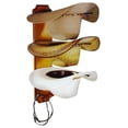 thumbnail image 2 of Hat Rack 3 Tiered - Ranch Rolled Oak Hat Organizer - Light Brown - Metal & Wood - Unisex Accessory - 906248, 2 of 2