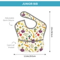 thumbnail image 4 of Hirioo Vegetable for Baby Waterproof Pocket Bib Adjustable Closed for Babies Toddlers with Large Pocket 6-24Months, 4 of 8
