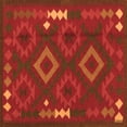 thumbnail image 1 of Ahgly Company Indoor Square Oriental Orange Traditional Area Rugs, 3' Square, 1 of 1