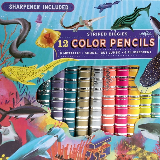 In The Sea 12 Fluorescent Pencils In The Sea 12 Fluorescent Pencils