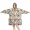 Beige Retro Poppy, variant on Blue Forget Me Not Wearable Blanket Hoodie, Flannel Oversized Sweatshirt Blanket with Sleeves & with Sleeves & Pockets, Comfort Gifts Ideas for Reading Watching TV and Relaxi