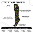 thumbnail image 2 of Pofeuu Mardi Gras1 Print Compression Socks for Women & Men Circulation - Best Support for Nurses,Running,Athletic,Sports, 2 of 7