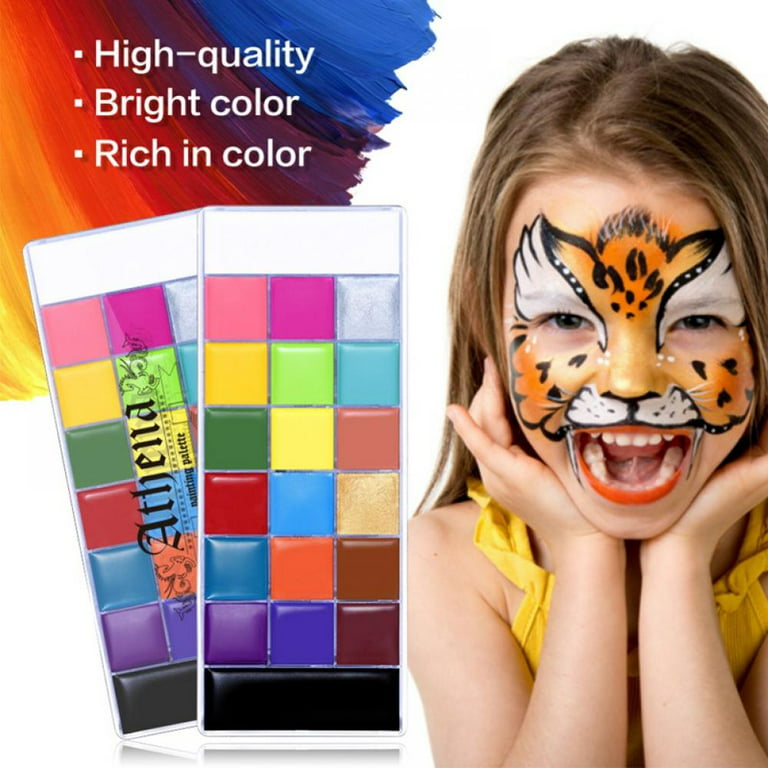 Sluffs 6 Colors Face Body Paint Oil Palette, Halloween Cosplay Makeup Kit,  Face Painting Kit Professional for Kids Party, Face Paint Kit , Body Face