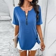 thumbnail image 6 of Basic Fitted Tees Plus Size Blouses for Women V Neck Short Sleeve Shirts for Women Plus Size Clearance Deals, 6 of 6