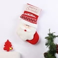 thumbnail image 4 of 1 PC Christmas Stocking 17" Large 3D Santa Claus Christmas Stocking for Holiday Party Decor Gift, 4 of 6