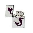 thumbnail image 2 of KuzmarK Silver Windproof Flip Top Lighter -  Mermaid Nautical, 2 of 2