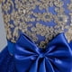 thumbnail image 3 of Vestidoo Formal Vestido de cintura alta con cuello redondo y elegante vestido de princesa con vuelo para niñas Kuymtek Azul 6-7- años para Niña, 3 of 9