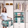 thumbnail image 6 of Foldable Clothes Storage Bags Clothes Organizer Bin with Clear Windows for Clothes Bedding Beautiful Floral Pattern, 6 of 6