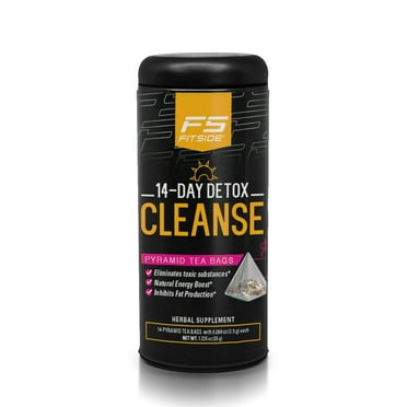 Fitside 14 - Day Detox Cleanse Day Pyramid Tea Bags - Natural Herbal Body Supplement - Skinny Fit (Pack of 1) Accelerate Metabolism