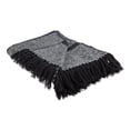 thumbnail image 1 of Design Imports CAMZ11474 Noir Rayures Homespun Couverture Jeter, 1 of 2
