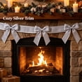 thumbnail image 5 of Silver Glitter Wired Ribbon,Silver with Metallic Edge,Christmas Ribbon for Wreath, ChritmasTree Decoration, Gift Wrapping,Home Decor, 1.5 Inch x 10 Yards, 5 of 7