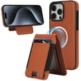 thumbnail image 2 of Wallet Case Compatible with iPhone 16 Plus for Men Women, Detachable Magnetic Wallet PU Leather Shockproof Rugged Phone Case with Kickstand Card Slots RFID Blocking for iPhone 16 Plus,Brown, 2 of 8