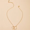 thumbnail image 4 of Bijoux en Liquidation Nouveau Collier Boucle Diamant en Alliage Simple Mode Pendentif Carré Collier Multicolore, 4 of 7