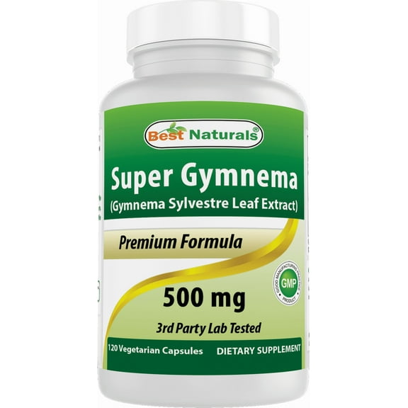 Best Naturals Gymnema Sylvestre Leaf Extract 500 mg 120 Vegetarian Capsules