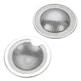 thumbnail image 1 of Juego de 2 coladores pequeños de acero inoxidable para fregadero, ideales para fregaderos de cocina, lavabos, duchas y bañeras. Disponibles en tres tamaños (pequeños) (S), 1 of 6