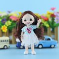 thumbnail image 1 of 1/12 16cm Dolls Dress Clothes 13 Movable Joint DIY Lovely BJD Princess Dolls Fashion Dress Girl Dress Up Dolls Accessoriesonly Shoes Gao Jinjia LED, 1 of 2