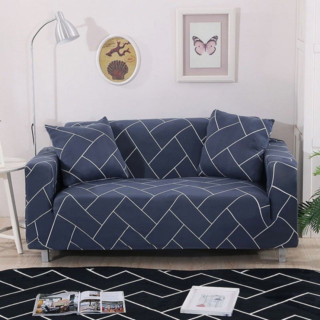 YIJIA Stretch Full Cover Sofa Cover Sofa Cushion Protector Long Sofa 1/2/3/4 Seater