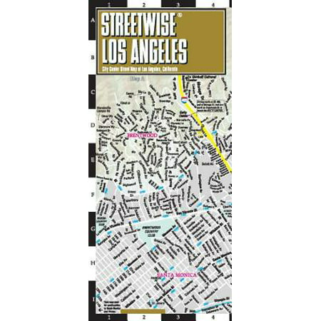 Streetwise los angeles map - laminated city center street map of los angeles, california: