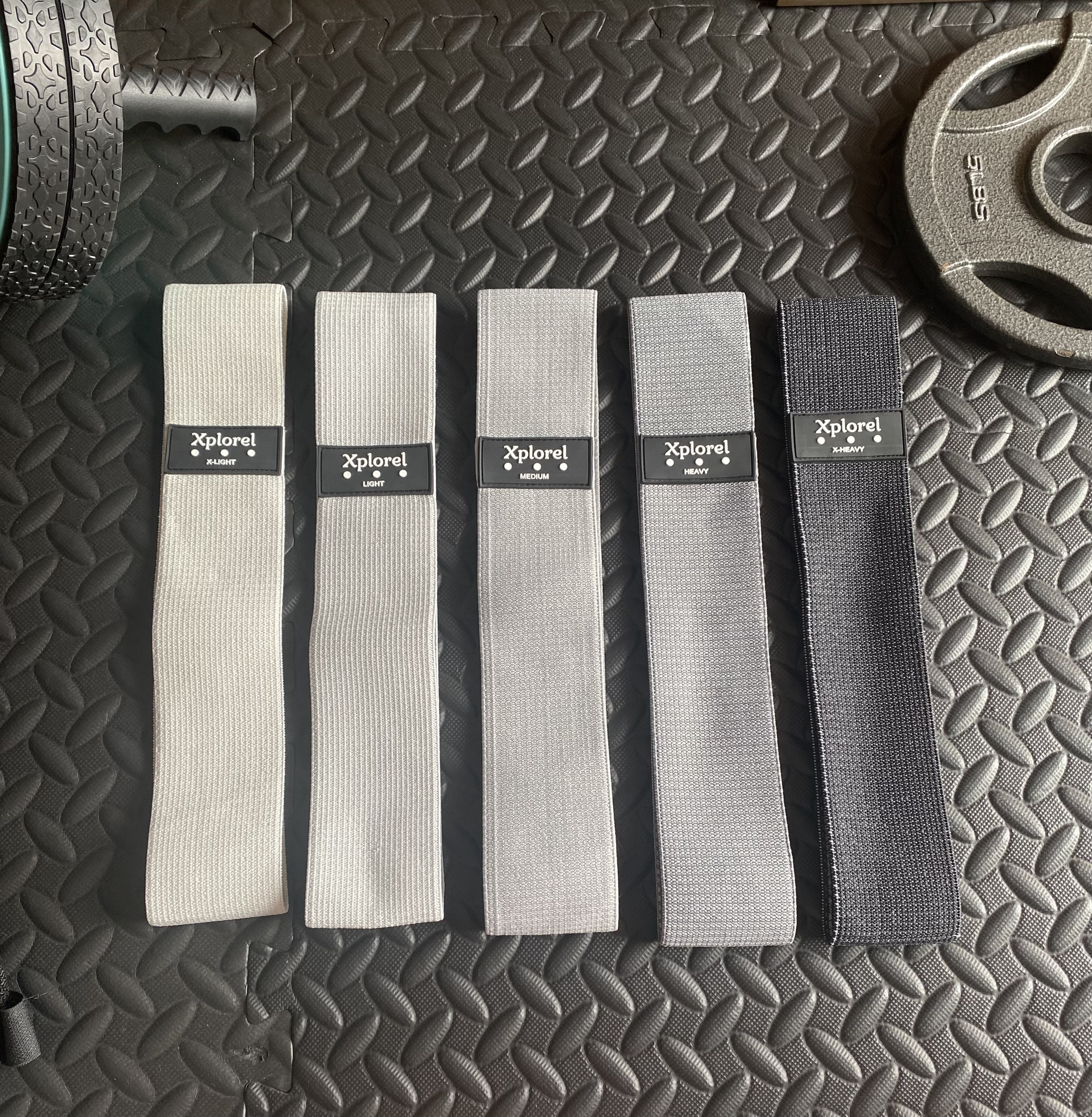 Xplorel Resistance Bands w/ Carry Bag, Exercise Guide, & Fitness Planner, 5 Pack