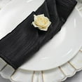 thumbnail image 6 of Balsa Circle 5 Pieces 20" x 20" Black Crinkle Accordion Taffeta Table Napkins, 6 of 8