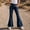Dark Blue, variant on Leopard Print Pants for Girls Y2K Bell Bottom Leg Button Stretch Causal Sweatpant Cheetah Graphic Trousers