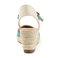 thumbnail image 4 of Journee Womens Ashlyn Wedge Heel Espadrille Sandals, Widths Available, 4 of 9