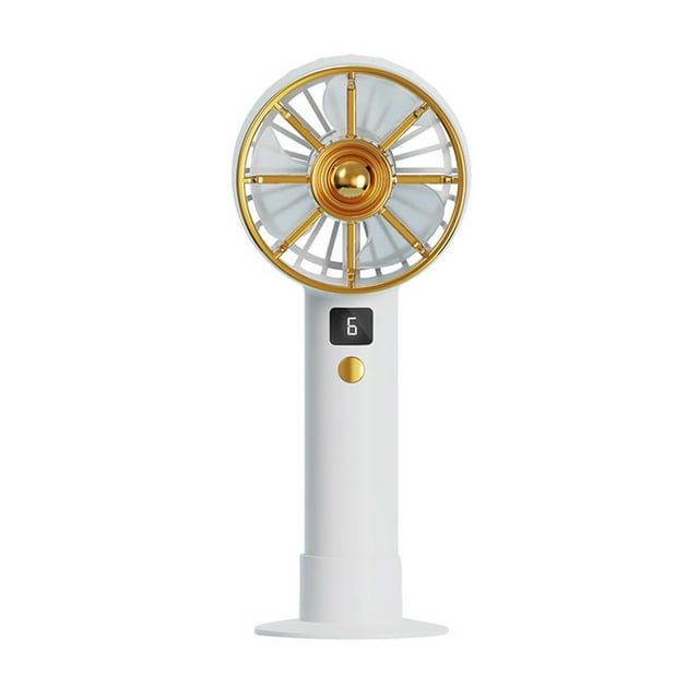 Portable Mini Fan with USB Charging,Foldable Handheld and Desktop Design,3000mAh Battery,Digital Display,6 Speed Quiet Operation for Travel,Office,Sports Home Use