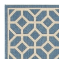 thumbnail image 5 of SAFAVIEH Beach House Kadri Geometric Indoor/Outdoor Runner Rug, Blue/Creme, 2'2" x 8', 5 of 7