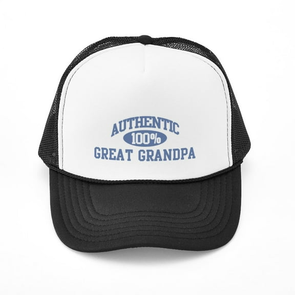 CafePress - Authentic Great Grandpa - Adjustable Unisex Printed Trucker Hat with Mesh Back