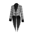 thumbnail image 3 of LEKWK Mens Steampunk Vampire Costume Vintage Victorian Tailcoat Jacket with Floral Rose Print Gothic Suit Outfit for Halloween Cosplay Theme Party Dress Up, 3 of 7