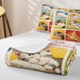 thumbnail image 4 of Homewish Cute Pet Cat Plaid Bed Spread Queen,Kawaii Animal Queen Coverlet Set,Multicolor,3 Pieces, 4 of 7