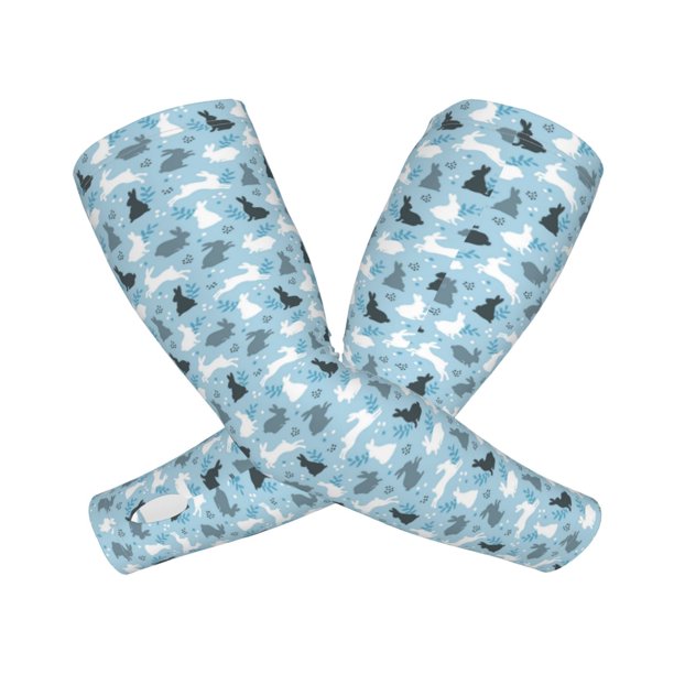 Balery Black White Gray Rabbit Mangas Refrescantes para Brazos para Hombre y Mujer – Transpirables y Absorbentes de Humedad para Mujeres, Hombres y Niños