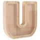 thumbnail image 4 of Alcancía de madera con letras del alfabeto, forma de U, monedas, tarro, caja de cambio, decoración de mesa, 4 of 7