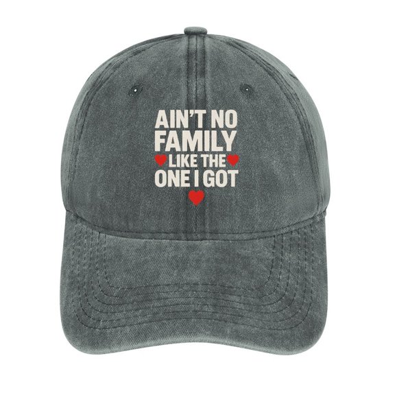 Aint No Family Like The One I Got Gray Unisex Vintage Baseball Cap Washed Cotton Adjustable Dad Hat