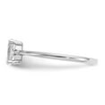 thumbnail image 3 of 10k White Gold Polished GeniuneDiamond/White Topaz Birthstone Ring - Size 6, 3 of 3