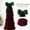 Wine, variant on Mini Christmas Tree, Velvet Christmas Decor Tabletop Tower, Pleated Green Christmas Decor with Bow, Desk Dining Table Centerpiece