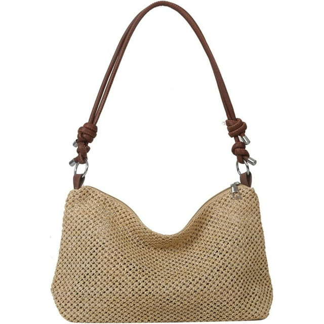 LHSHID Women's Cotton Blend Geometric Crossbody Handbag, White