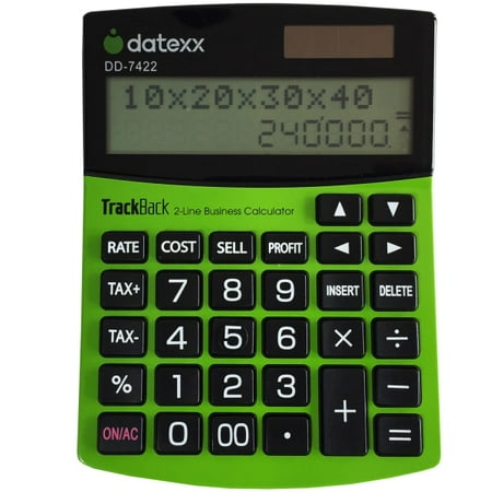 Datexx TrackBack DD-7422 2-Line Desktop Financial Calculator