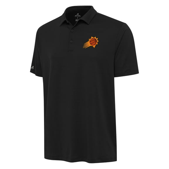 Men's Antigua Black Phoenix Suns Reprocess Polo