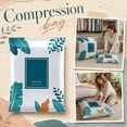 thumbnail image 3 of Botanical Print No-Pump Vacuum Storage Bags - Press-to-Seal Space Saver Compression Bags for Bedding, Comforters & Clothing, Heavy Duty Closet Organization, 3 of 9