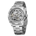 thumbnail image 1 of FORSINING Montre Automatique Rétro de Luxe pour Homme avec Cadran Squelette, Bracelet en Acier Inoxydable Étanche, Argent, Sac OPP Inclus, 1 of 6