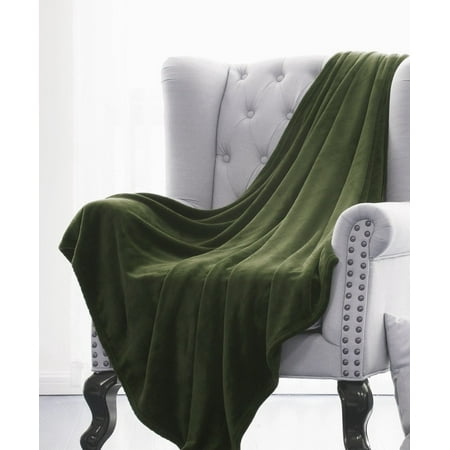 ULTRA SOFT THROW OLIVE GREEN Microlight Plush Solid Fleece Small Simple Olive Green Throw Blanket ULTRA SOFT THROW OLIVE GREEN Microlight Plush Solid Fleece Small Simple Olive Green Throw Blanket